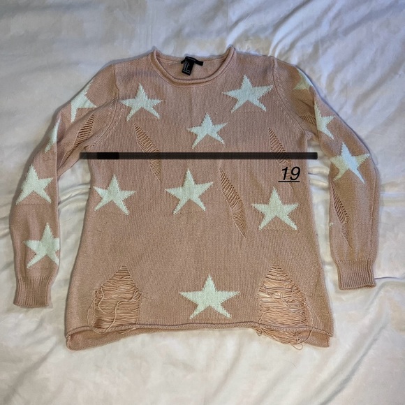 Forever 21 Coral Distressed Knit Sweater - Picture 8 of 10